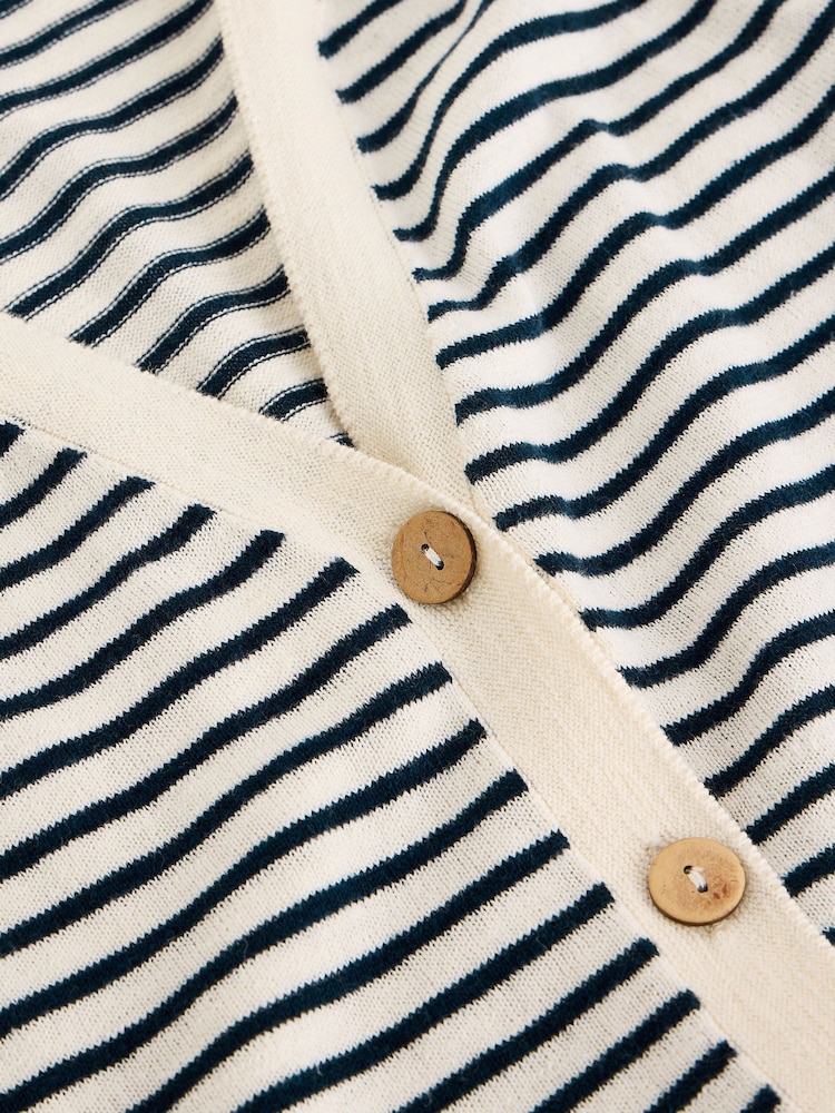White Stuff Blue Nova Linen Blend Stripe Tank Top - Image 6 of 6