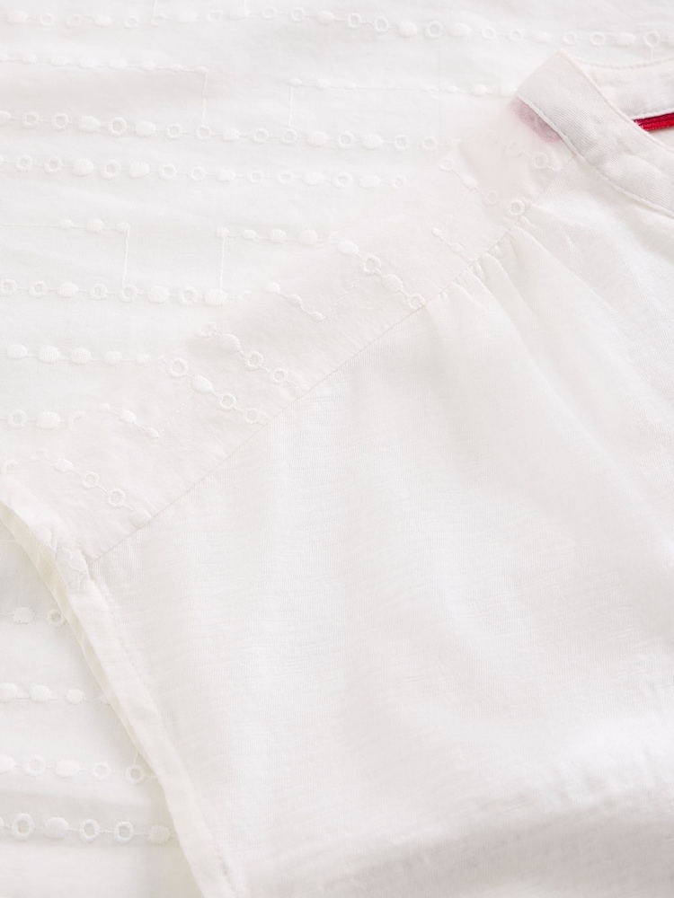 White Stuff White Nola Notch Broderie T-Shirt - Image 6 of 6 White Stuff White Nola Notch Broderie T-Shirt - Image 6 of 6