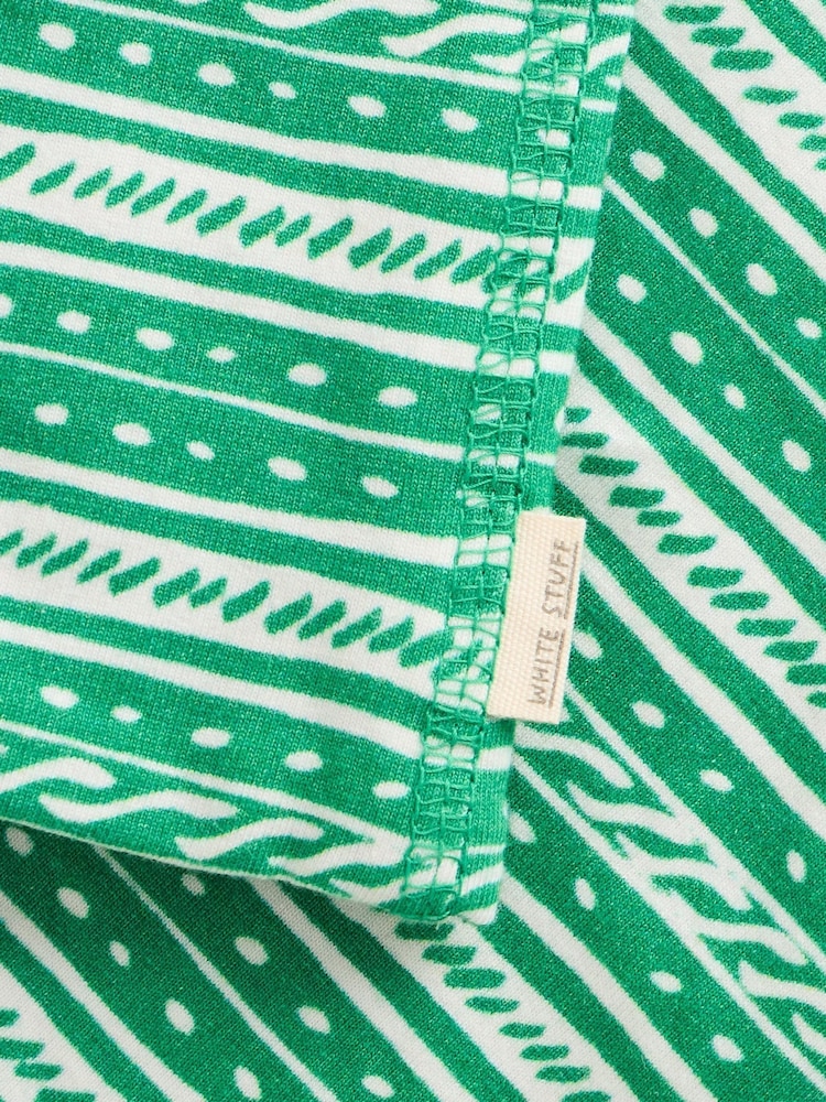 White Stuff Green Versatile Jersey Roll Scarve - Image 4 of 4