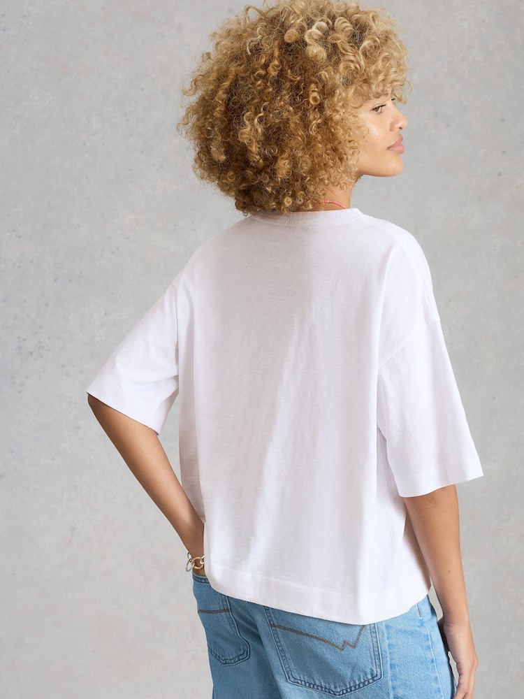 White Stuff White Katya Graphic T-Shirt - Image 2 of 6