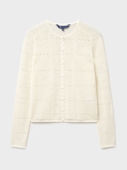 Crew Clothing Natural Lace Knit Cardigan - Image 5 of 5