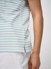 Crew Clothing Blue Modal Blend Stretch Polo Shirt - Image 4 of 5