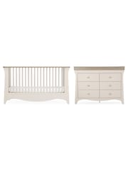 Cuddleco Cashmere/Ash 2 Piece Clara Luxe Nursery Furniture Set - Image 6 of 8