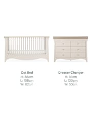 Cuddleco Cashmere/Ash 2 Piece Clara Luxe Nursery Furniture Set - Image 8 of 8