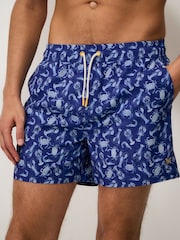 Crew Clothing Blue Lobster Print Swim Shorts - Image 3 of 5
