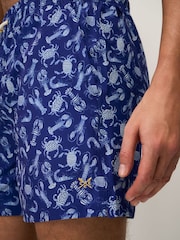 Crew Clothing Blue Lobster Print Swim Shorts - Image 4 of 5
