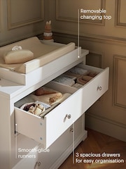 Cuddleco White 2 Piece Beaumont Grand Nursery Furniture Set - Image 3 of 7