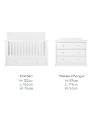 Cuddleco White 2 Piece Beaumont Grand Nursery Furniture Set - Image 7 of 7