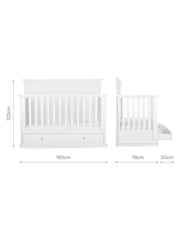 Cuddleco White Beaumont Grand Cot Bed - Image 6 of 6