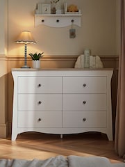 Cuddleco White/Ash Clara 6 Drawer Dresser Changer - Image 2 of 7