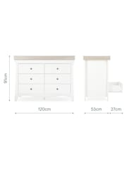 Cuddleco White/Ash Clara 6 Drawer Dresser Changer - Image 4 of 7