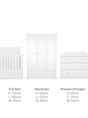 Cuddleco 3 Piece White Beaumont Grand Nursery Furniture Set - Image 7 of 7
