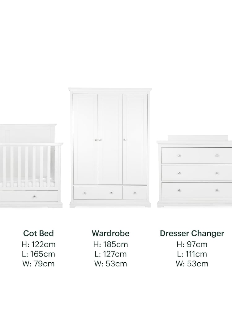 Cuddleco 3 Piece White Beaumont Grand Nursery Furniture Set - Image 7 of 7 Cuddleco 3 Piece White Beaumont Grand Nursery Furniture Set - Image 7 of 7