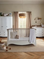 Cuddleco 3 Piece White/Ash Clara Luxe Nursery Furniture Set - Image 1 of 8