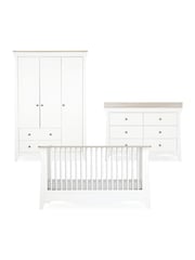 Cuddleco 3 Piece White/Ash Clara Luxe Nursery Furniture Set - Image 6 of 8