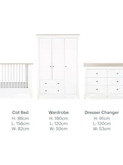 Cuddleco 3 Piece White/Ash Clara Luxe Nursery Furniture Set - Image 8 of 8