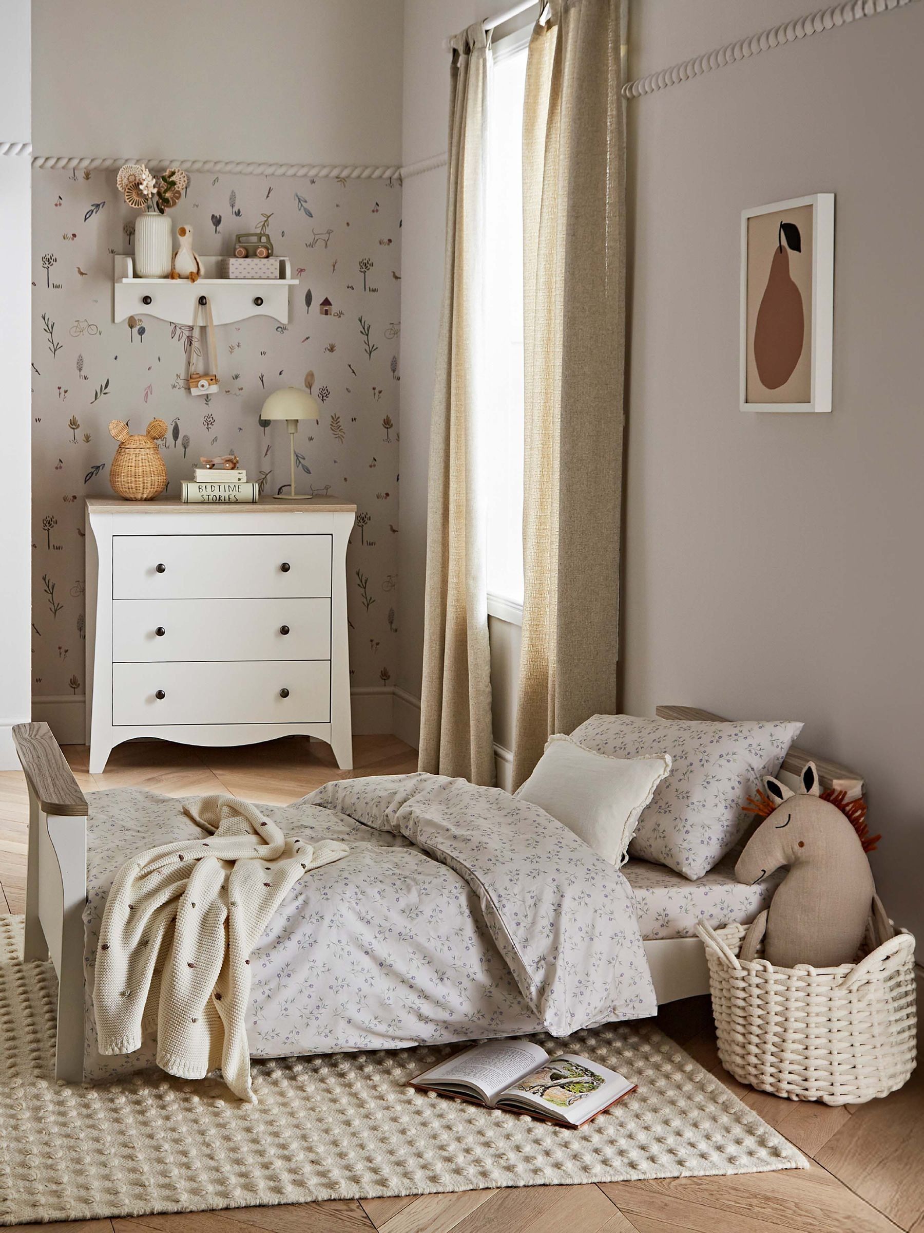 Cuddleco Clara Toddler Bed - White & Ash - Image 3