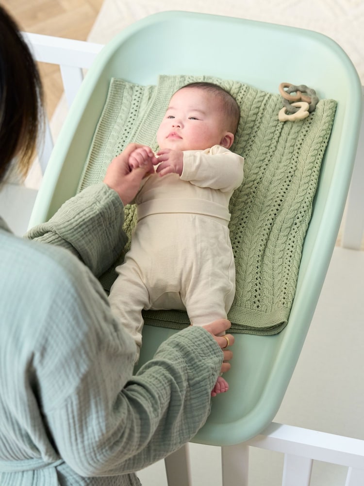 Tutti Bambini Green Baby Cushi Cot Top Changing Mat - Image 2 of 5