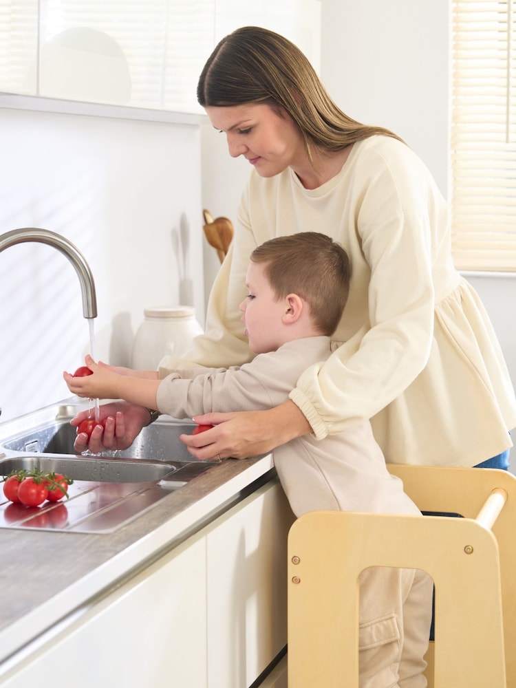 Tutti Bambini Natural Helping Hands Montessori Toddler Learning Tower High Chair - Image 2 of 6