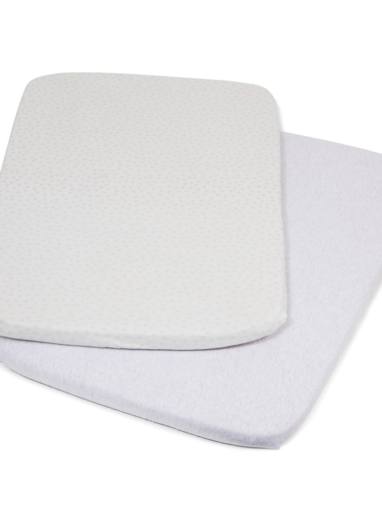 Tutti Bambini Grey Bedside Crib Fitted Sheet - Image 1 of 6