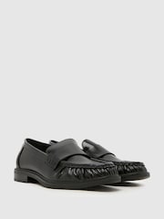 Schuh Black Lotion Ruched Loafers - Image 2 of 4