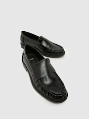 Schuh Black Lotion Ruched Loafers - Image 3 of 4