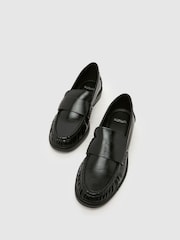 Schuh Black Lotion Ruched Loafers - Image 4 of 4