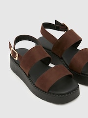Schuh Brown WF Tuscany Chunky Sandals - Image 3 of 4