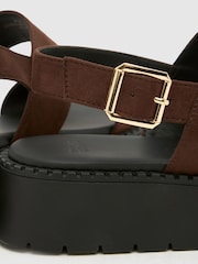 Schuh Brown WF Tuscany Chunky Sandals - Image 4 of 4