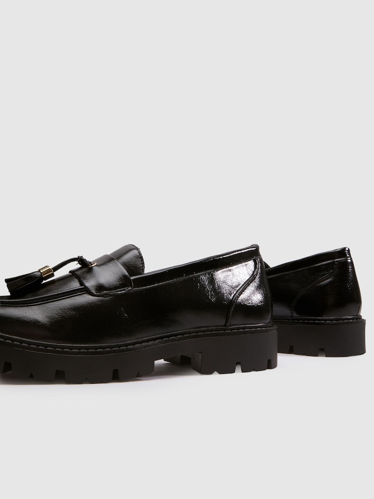 Schuh Black Livvy Tassel Loafers - Image 4 of 4 Schuh Black Livvy Tassel Loafers - Image 4 of 4