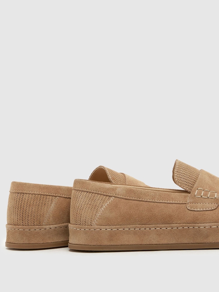 Schuh Natural Racer Suede Loafers - Image 4 of 4