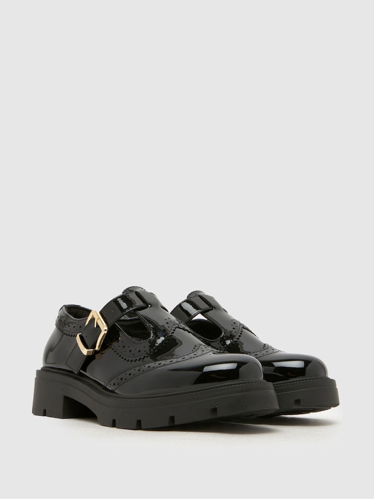 Schuh Black WF Leigh Chunky T-Bar Shoes - Image 2 of 4 Schuh Black WF Leigh Chunky T-Bar Shoes - Image 2 of 4