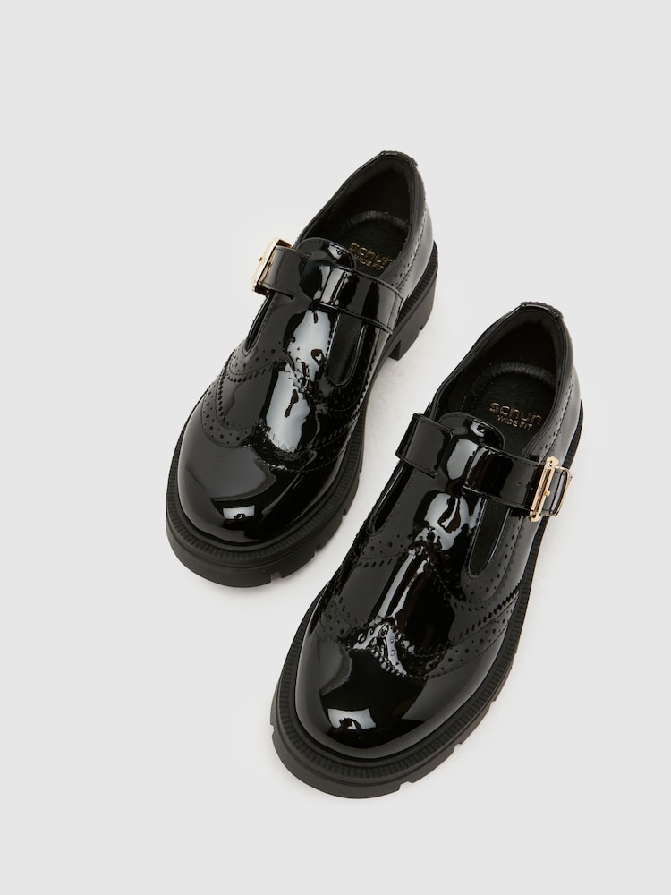 Schuh Black WF Leigh Chunky T-Bar Shoes - Image 4 of 4 Schuh Black WF Leigh Chunky T-Bar Shoes - Image 4 of 4