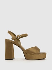 Schuh Green Sabina Heeled Platform Sandal - Image 1 of 4