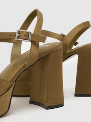 Schuh Green Sabina Heeled Platform Sandal - Image 4 of 4