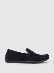 Schuh Blue Rust Suede Driver Shoes - Image 1 of 4
