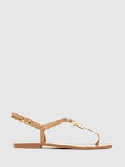 Schuh Sand Brown Tove Shell Sandals - Image 1 of 4