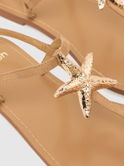 Schuh Sand Brown Tove Shell Sandals - Image 4 of 4