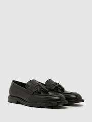 Schuh Black Rugby Leather Tassel Loafer - Image 2 of 4