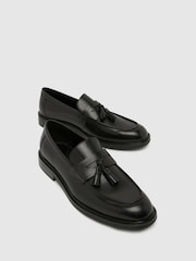 Schuh Black Rugby Leather Tassel Loafer - Image 3 of 4