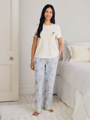 Chelsea Peers Blue Toucan & Fruit Stripe Print Short Pyjamas Set - Image 1 of 6