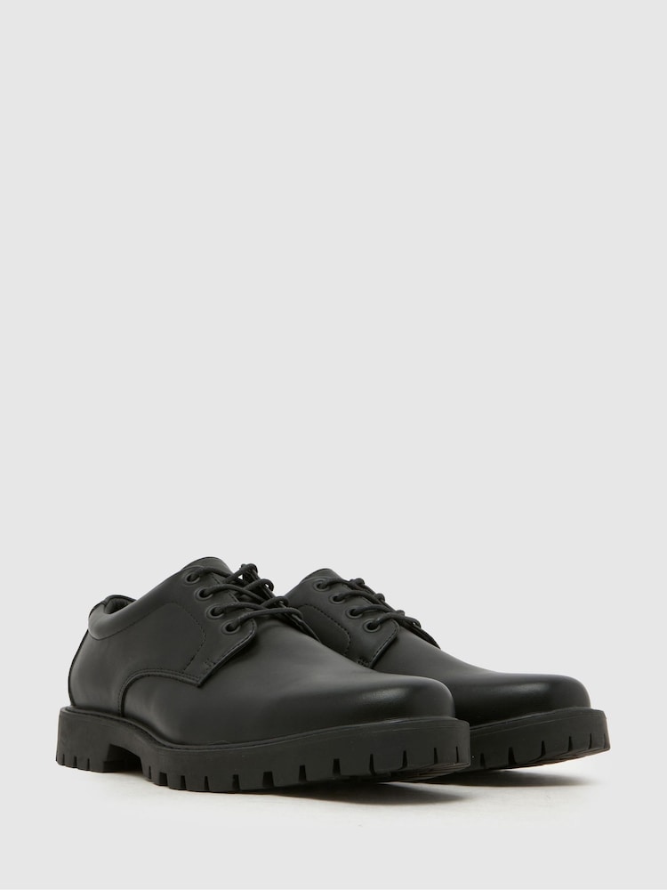 Schuh Black Peri Chunky Lace Up Shoes - Image 2 of 4 Schuh Black Peri Chunky Lace Up Shoes - Image 2 of 4