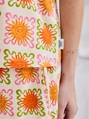 Chelsea Peers Natural Sunshine Tile Print Cami Short Pyjamas Set - Image 5 of 5