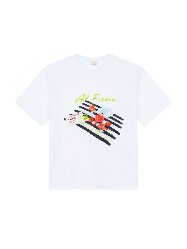 Chelsea Peers White Al Fresco Print T-Shirt - Image 4 of 4
