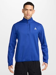 Nike Blue ACG Grid 1/2 Running Zip Top - Image 1 of 3