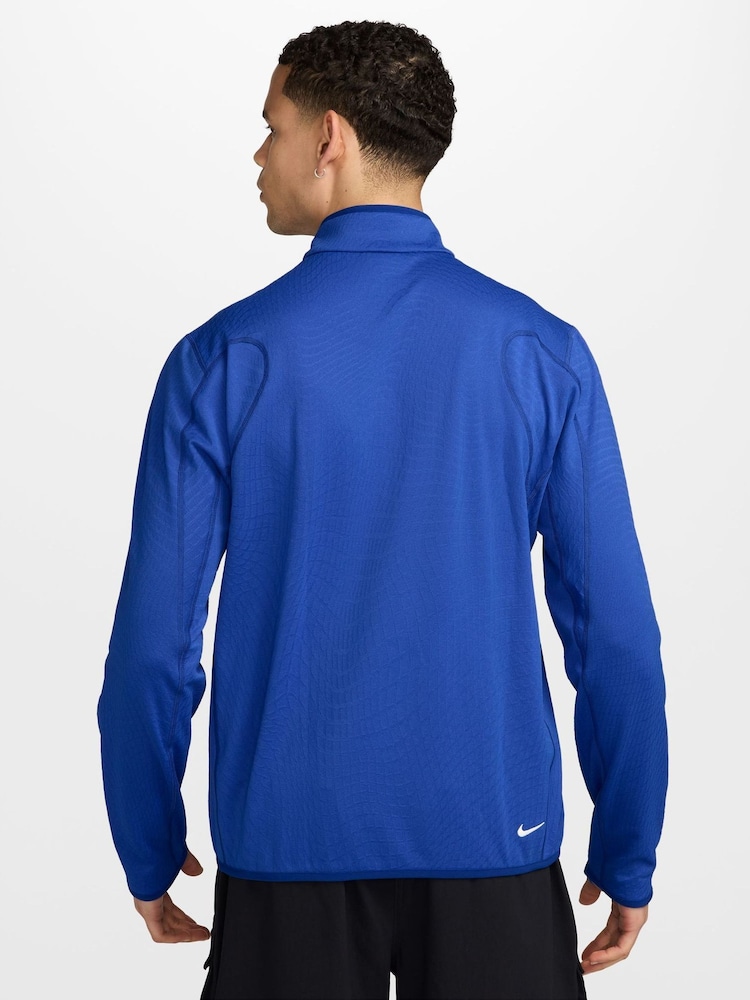 Nike Blue ACG Grid 1/2 Running Zip Top - Image 2 of 3 Nike Blue ACG Grid 1/2 Running Zip Top - Image 2 of 3