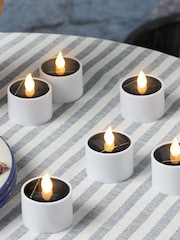 Lights4fun Set of 6 Ivory Solar LED Tealights - Image 2 of 2