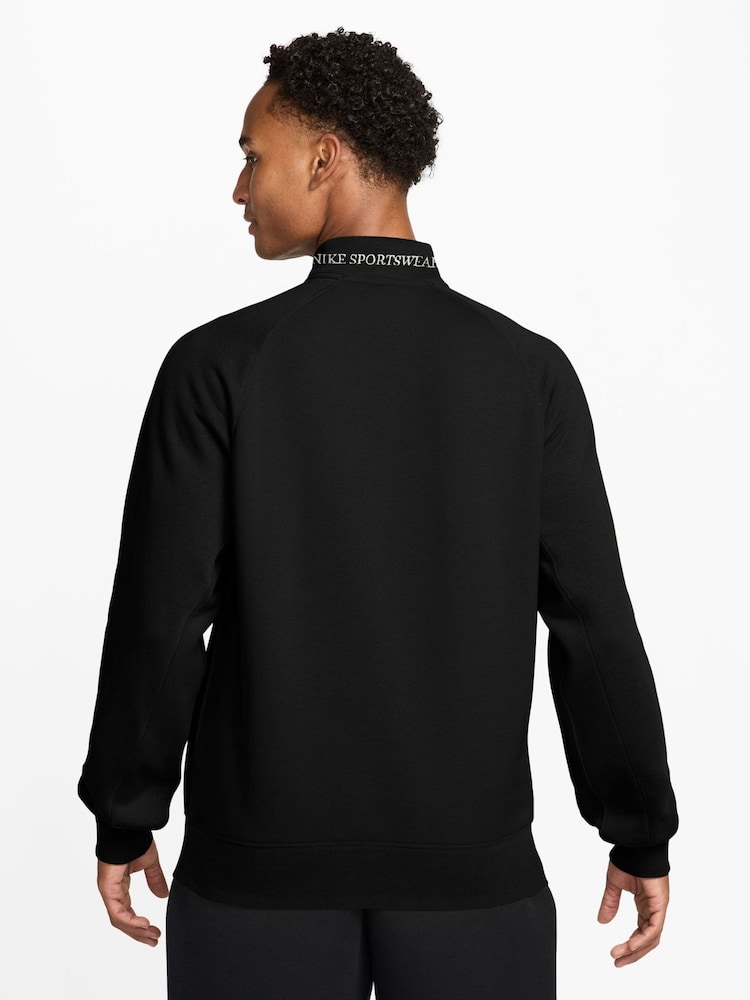 Nike Black Sportswear Half Zip Sweatshirt - Image 2 of 5 Nike Black Sportswear Half Zip Sweatshirt - Image 2 of 5