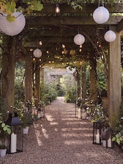 Lights4fun Black Porto Solar Garden Lantern with TruGlow Candle - Image 4 of 5