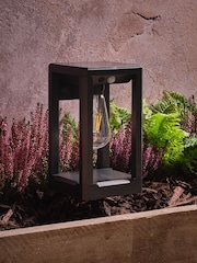 Lights4fun Black Solar Outdoor Wall Light with Sensor - Image 3 of 5